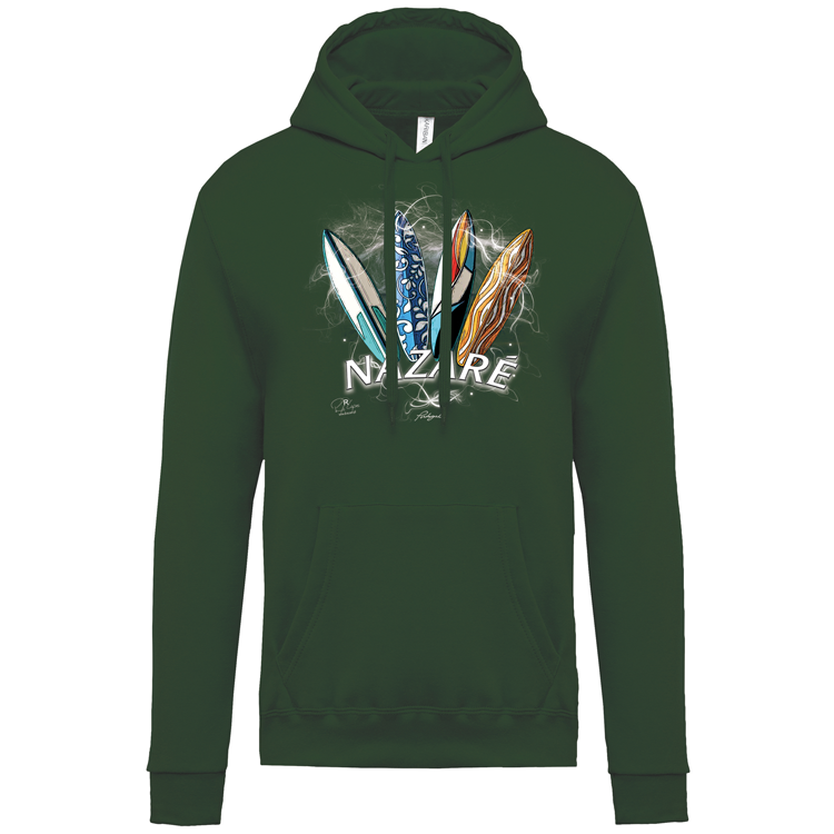 Sweatshirt Kariban com Capuz Surfboards Nazaré