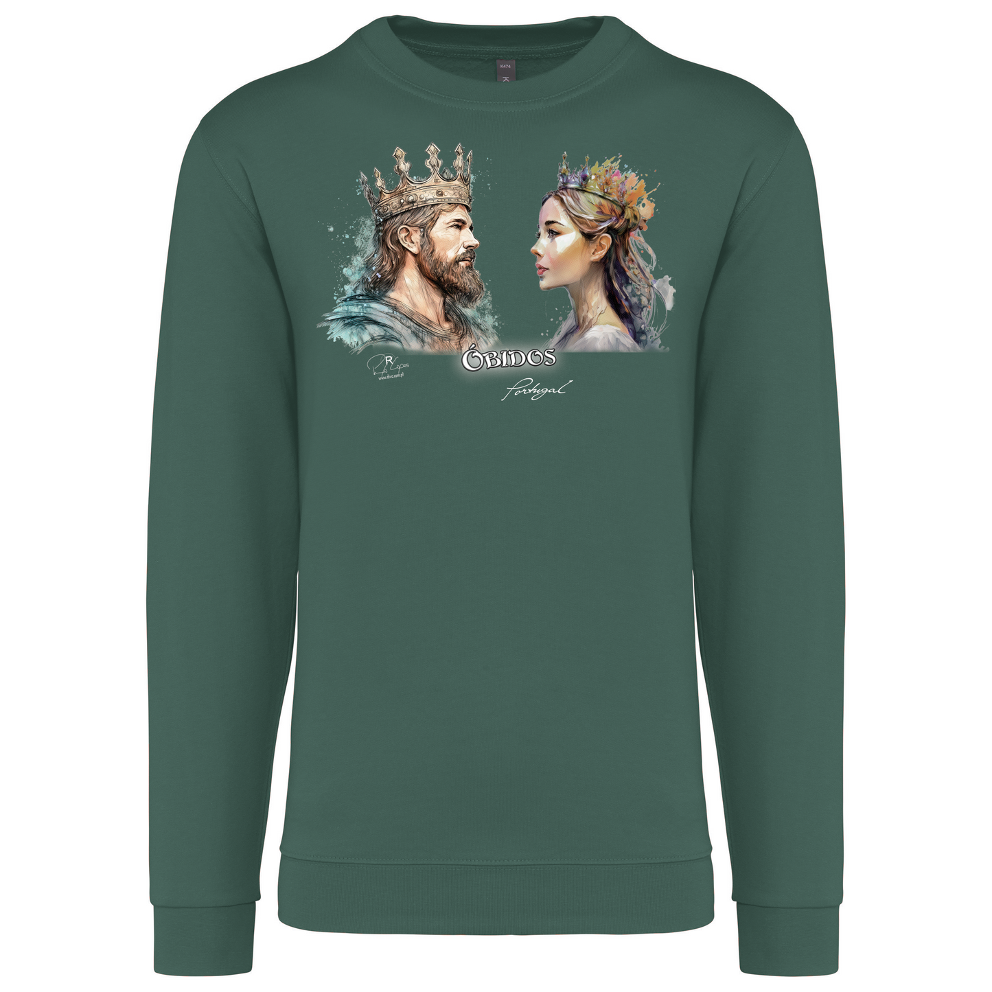 Sweatshirt Kariban sem Capuz King and Queen Óbidos