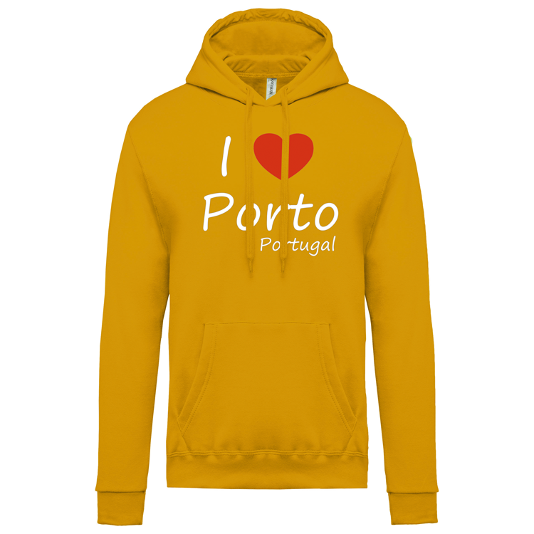 Sweatshirt Kariban com Capuz I Love Porto