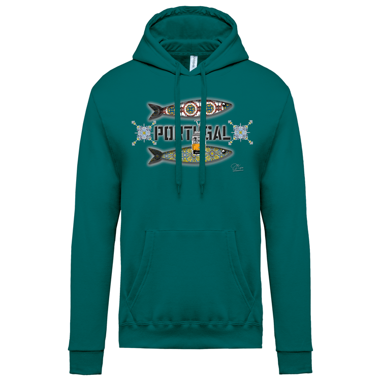 Sweatshirt Kariban com Capuz Duas Sardinhas Coimbra