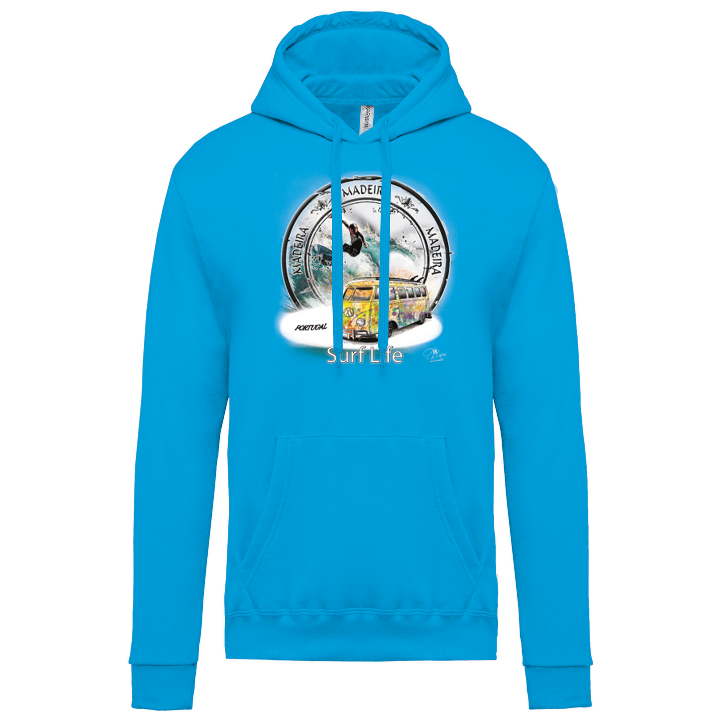 Sweatshirt Kariban com Capuz Surf Life Ilha da Madeira