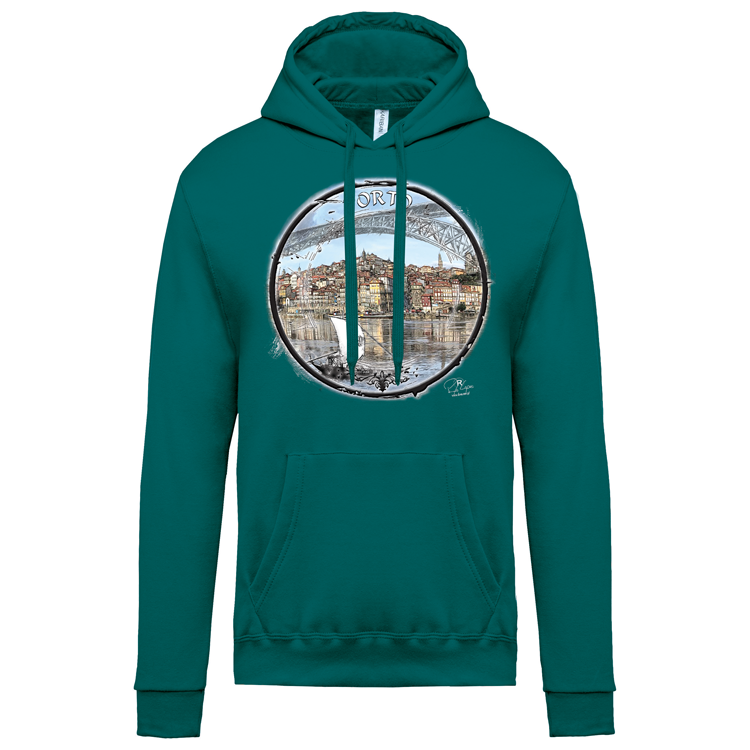 Sweatshirt Kariban com Capuz Selo Porto