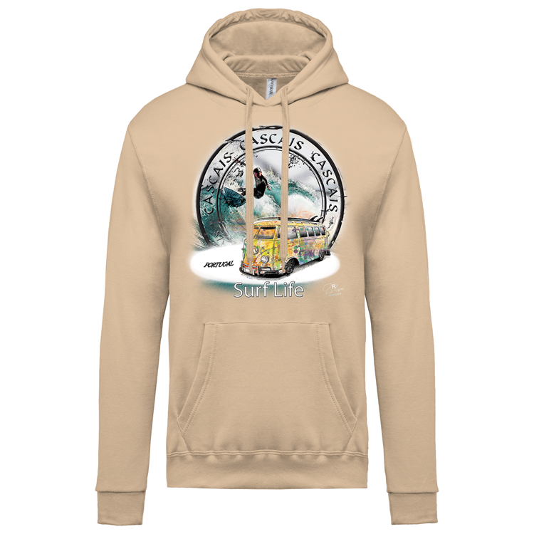 Sweatshirt Kariban com Capuz Surf Life Cascais