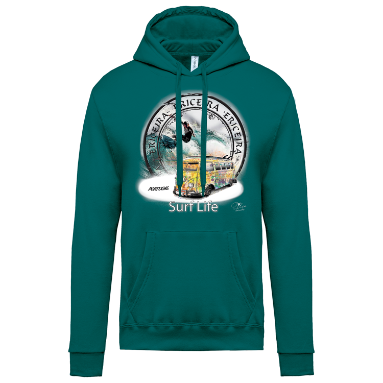 Sweatshirt Kariban com Capuz Surf Life Ericeira