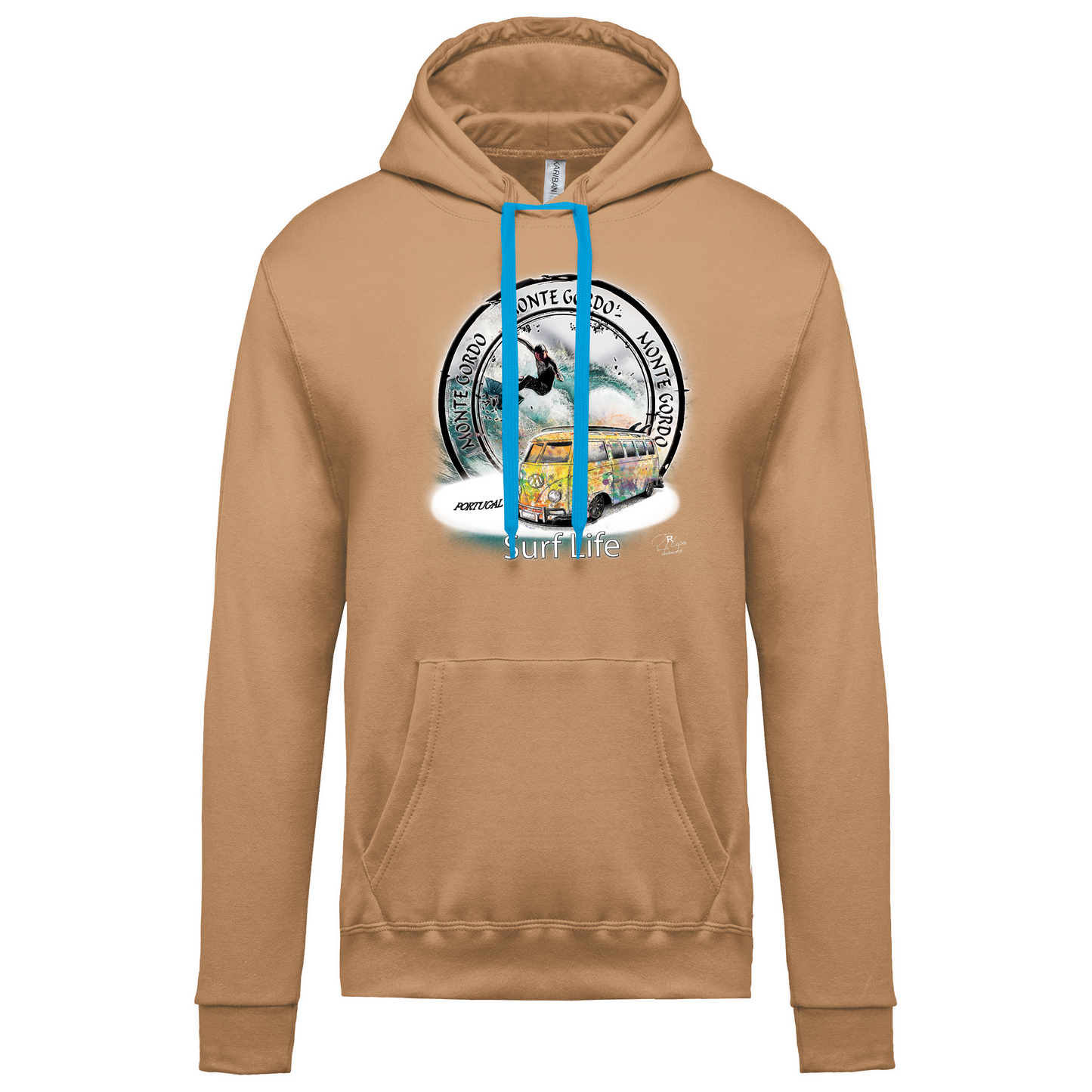 Sweatshirt Kariban com Capuz Surf Life Monte Gordo