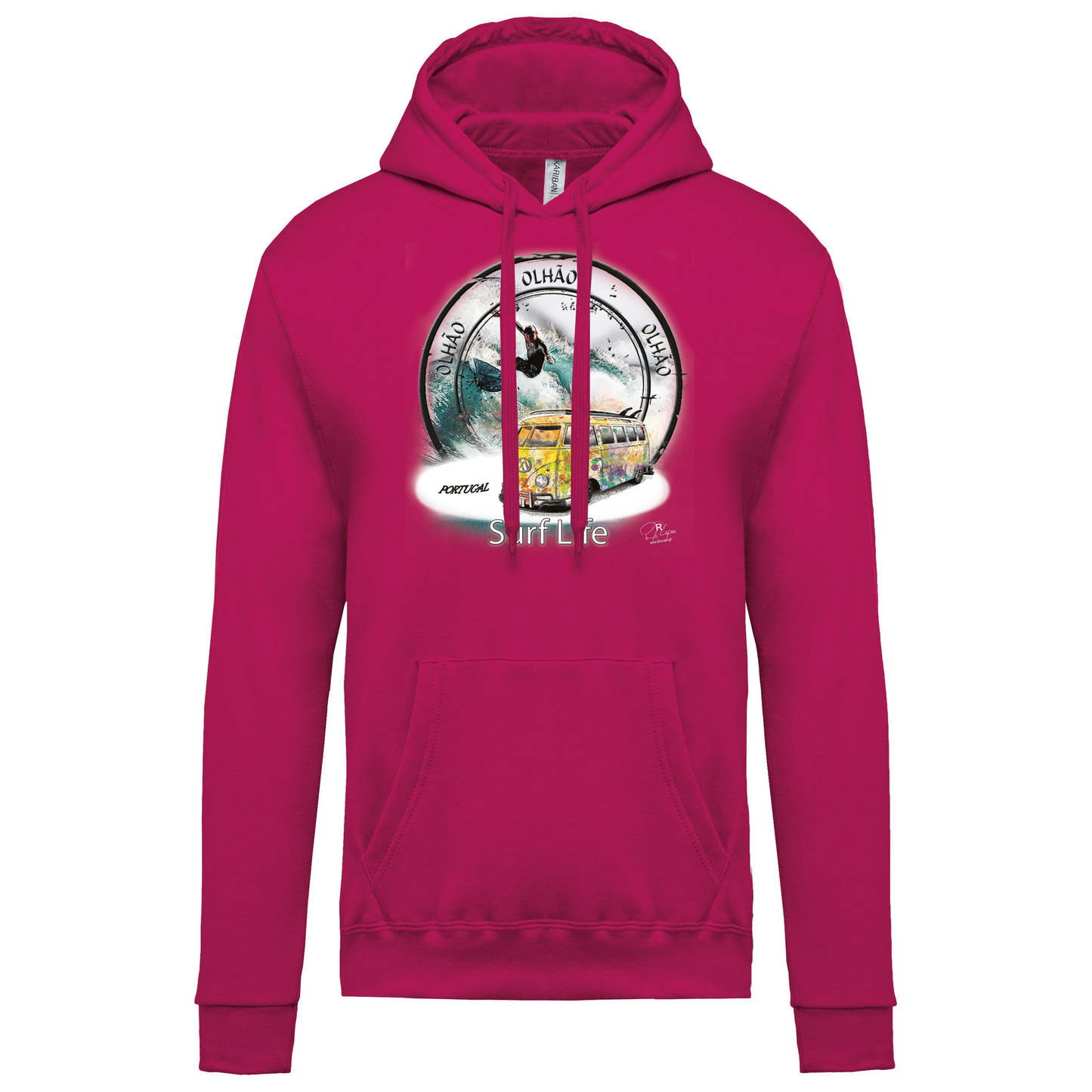 Sweatshirt Kariban com Capuz Surf Life Olhão