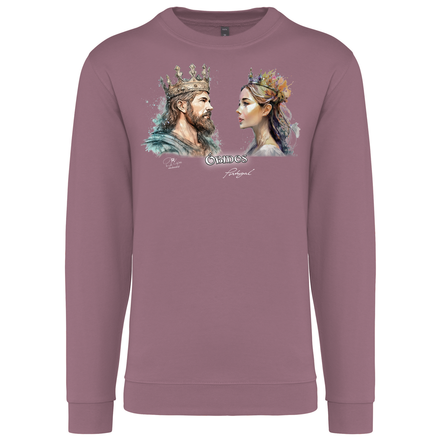 Sweatshirt Kariban sem Capuz King and Queen Óbidos