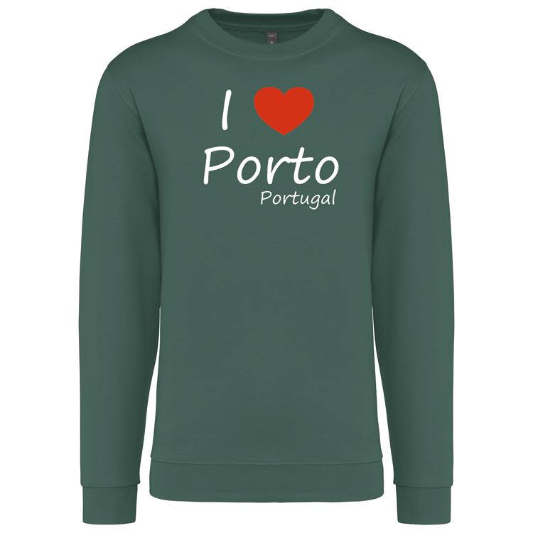 Sweatshirt Kariban sem Capuz I Love Porto