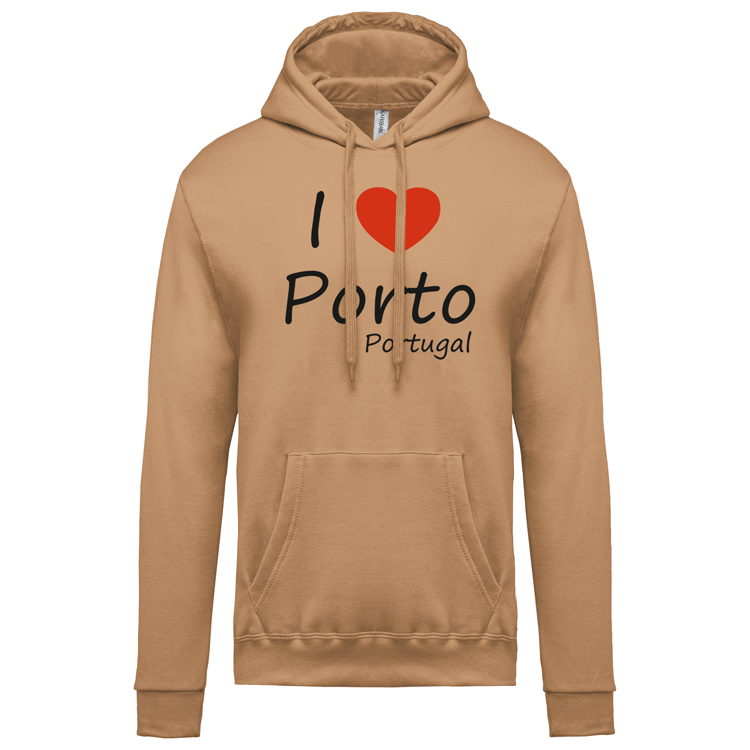 Sweatshirt Kariban com Capuz I Love Porto