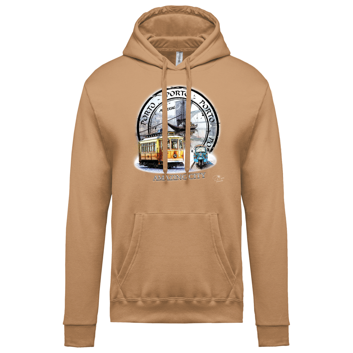 Sweatshirt Kariban com Capuz Amazing City Porto