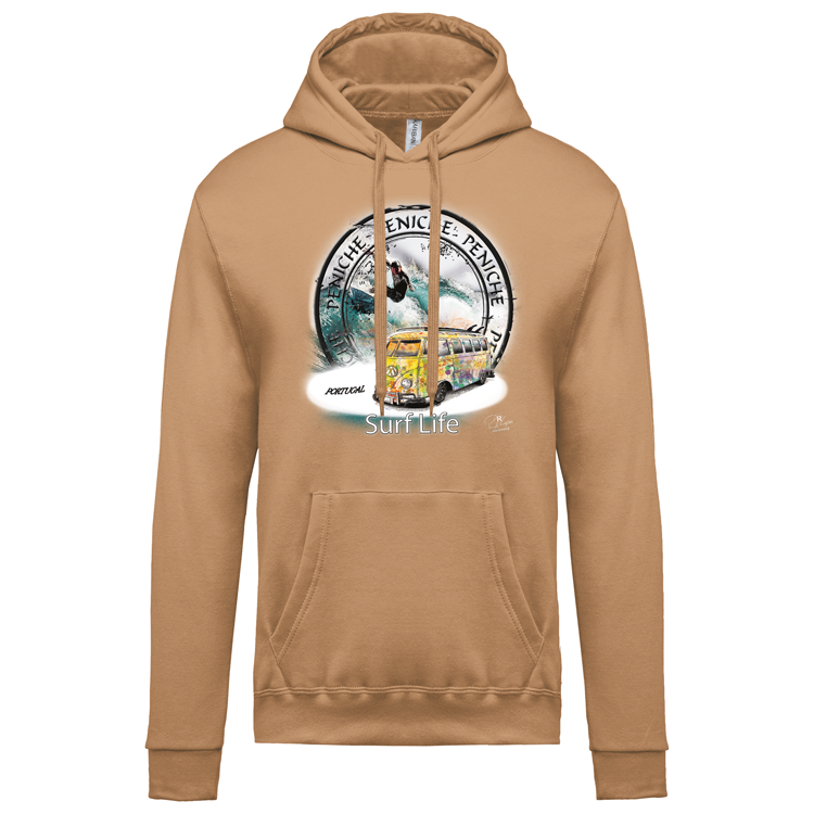 Sweatshirt Kariban com Capuz Surf Life Peniche