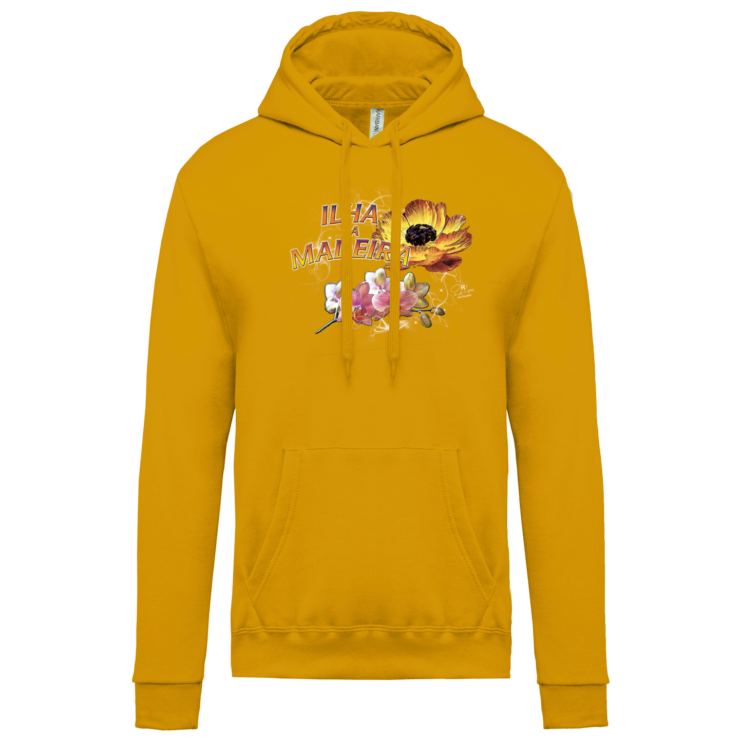 Sweatshirt Kariban com Capuz Madeira Flowers