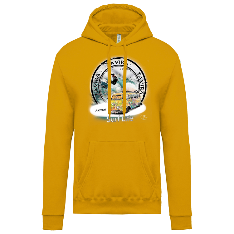 Sweatshirt Kariban com Capuz Surf Life Tavira
