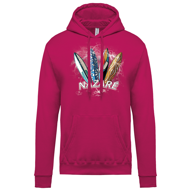 Sweatshirt Kariban com Capuz Surfboards Nazaré