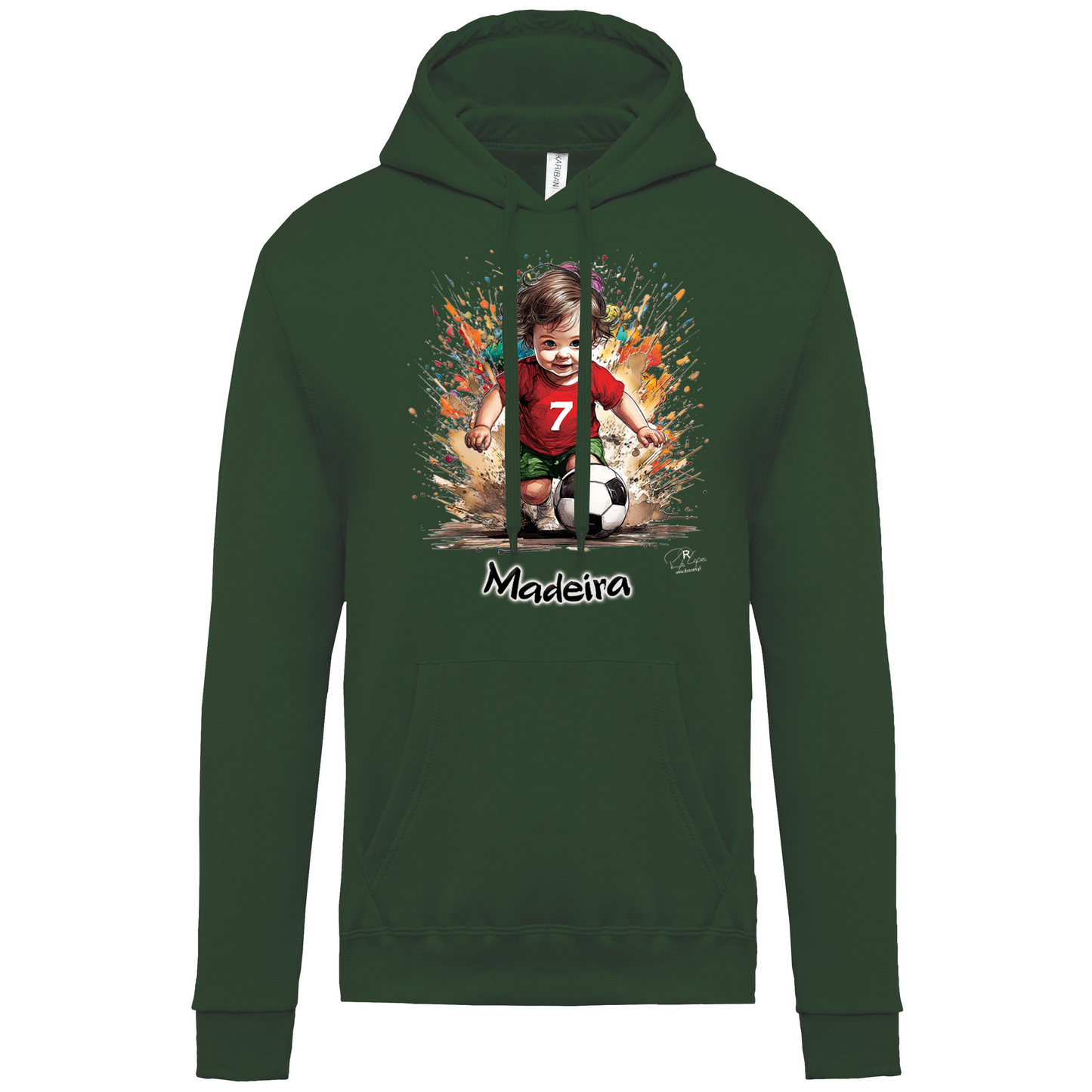 Sweatshirt Kariban com Capuz 7 Madeira