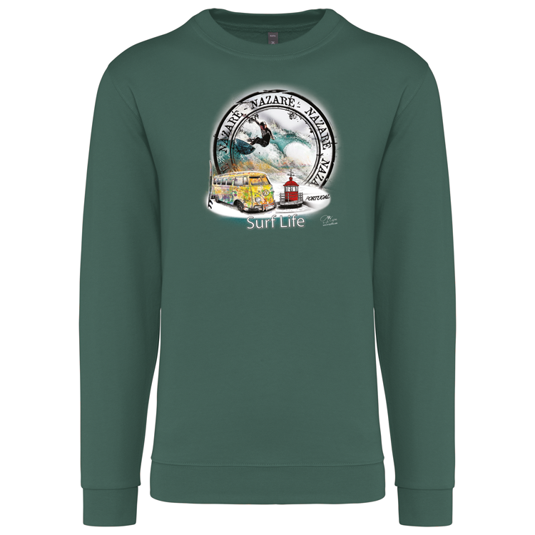 Sweatshirt Kariban sem Capuz Surf Life Nazaré