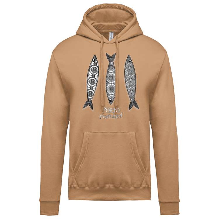 Sweatshirt Kariban com Capuz 3 Sardinhas Porto