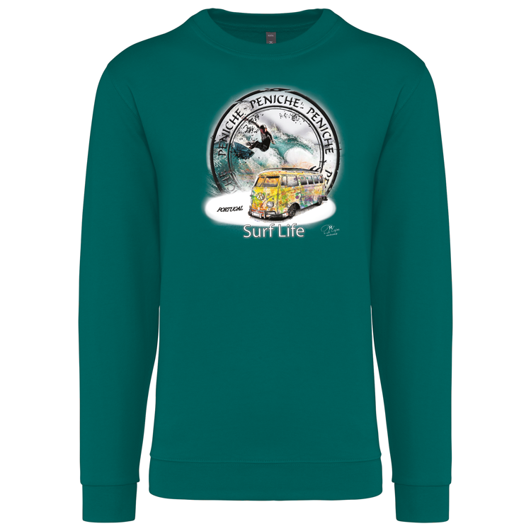 Sweatshirt Kariban sem Capuz Surf Life Peniche