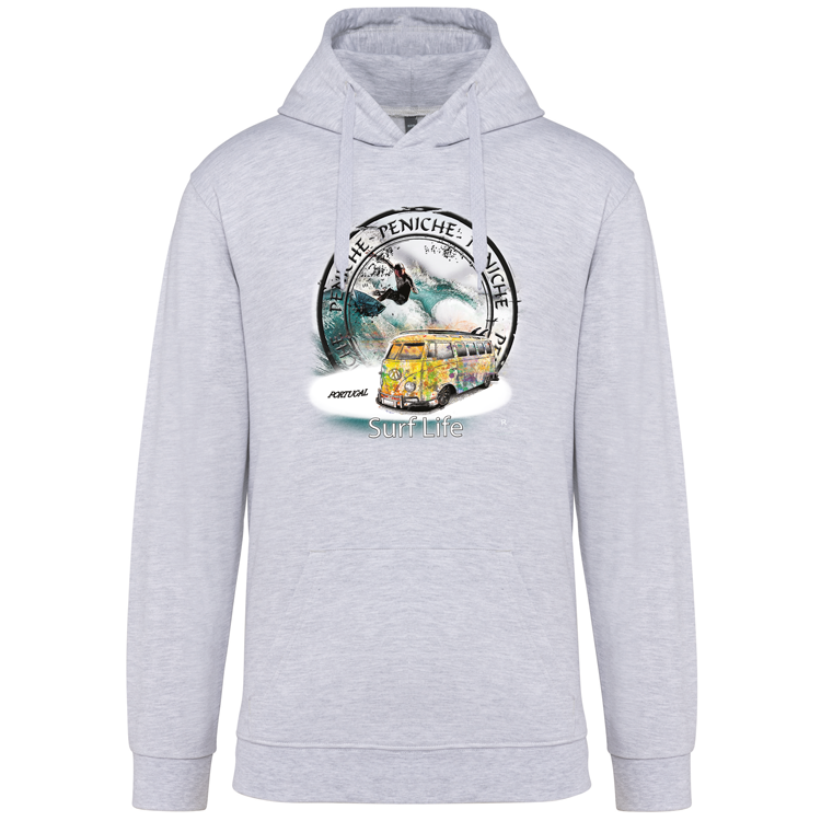 Sweatshirt Kariban com Capuz Surf Life Peniche