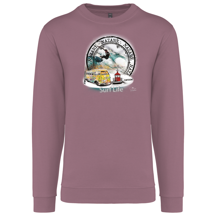 Sweatshirt Kariban sem Capuz Surf Life Nazaré