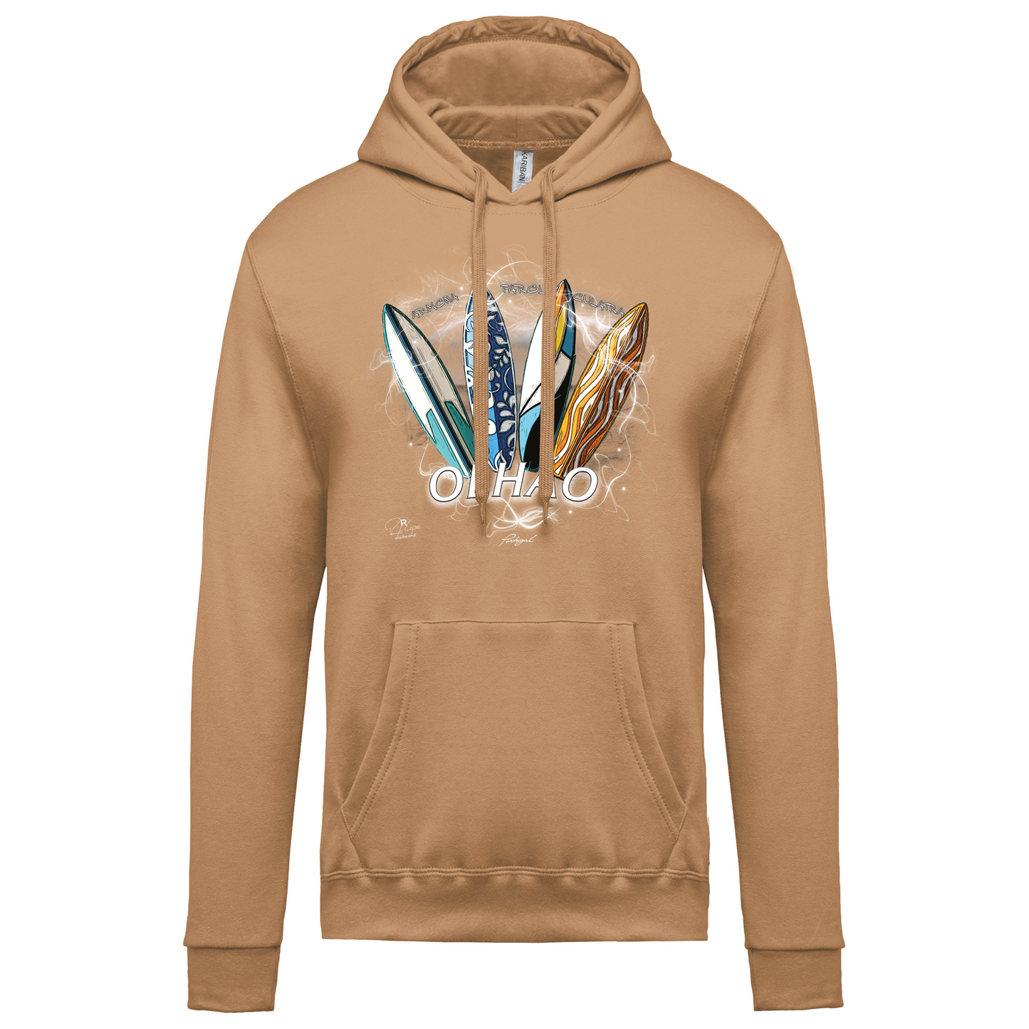 Sweatshirt Kariban com Capuz Surfboards Olhão