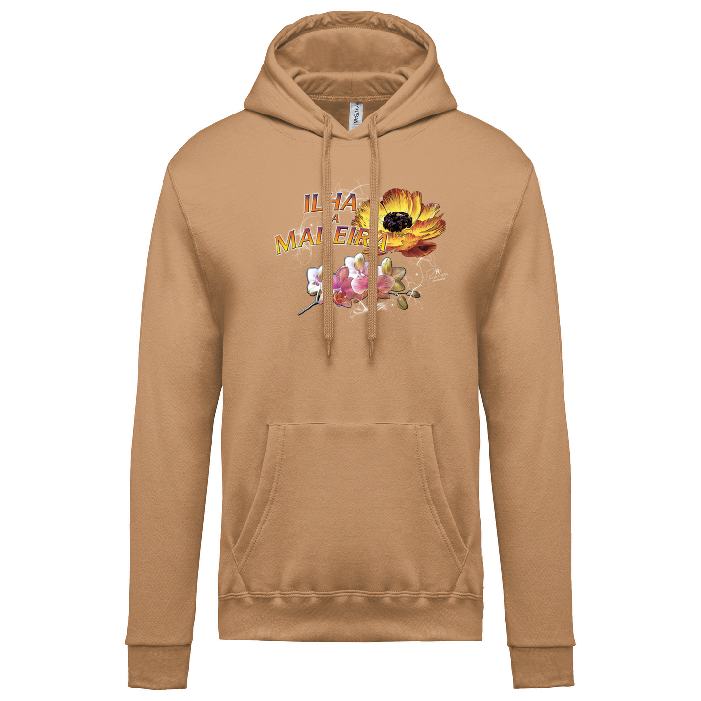 Sweatshirt Kariban com Capuz Madeira Flowers