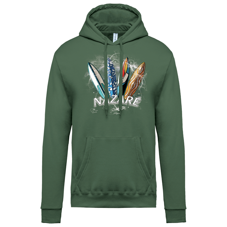 Sweatshirt Kariban com Capuz Surfboards Nazaré