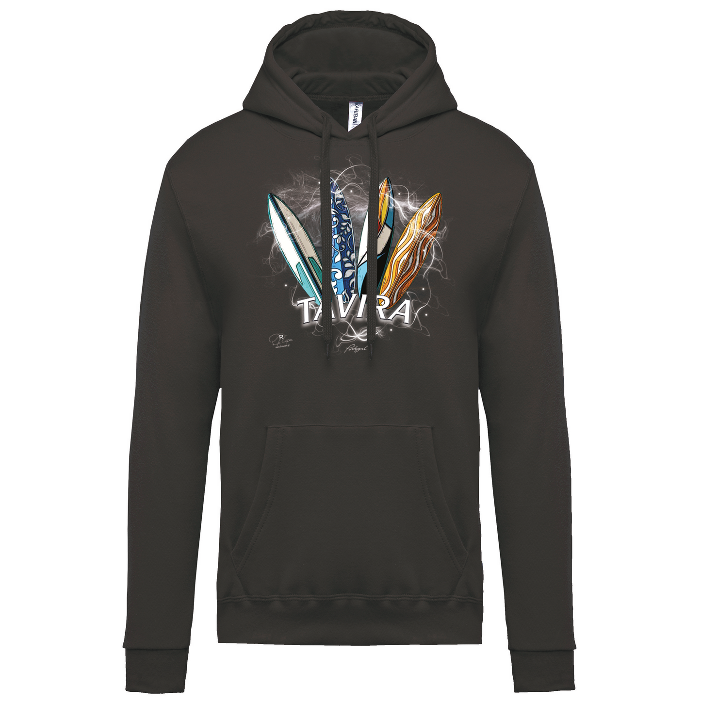 Sweatshirt Kariban com Capuz Surfboards Tavira