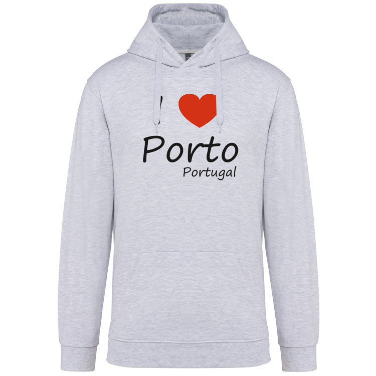 Sweatshirt Kariban com Capuz I Love Porto