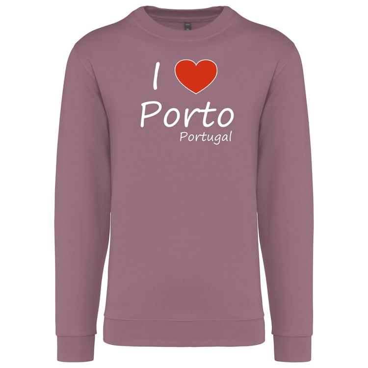 Sweatshirt Kariban sem Capuz I Love Porto