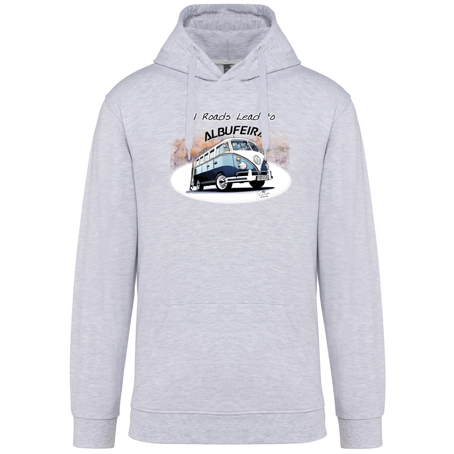Sweatshirt Kariban com Capuz All Roads Lead to Albufeira