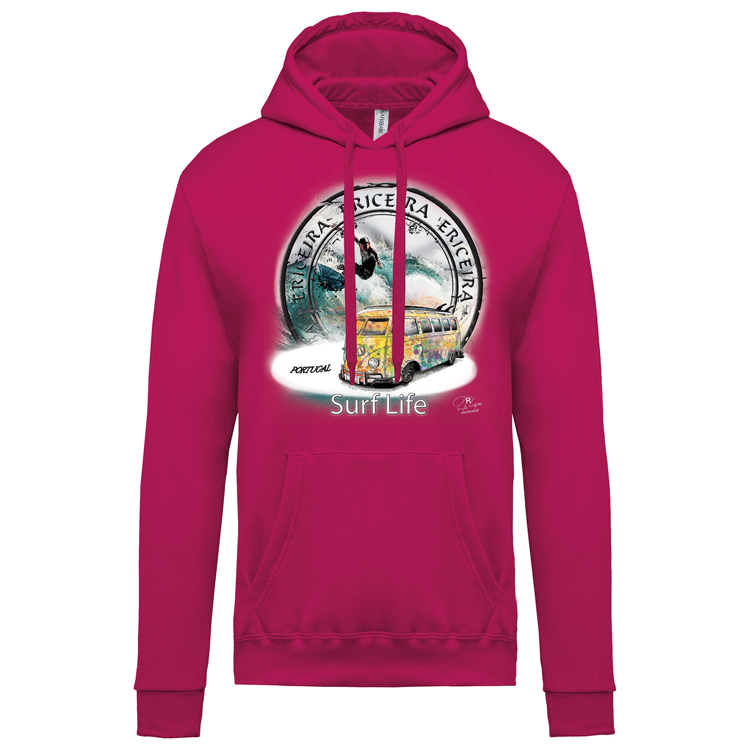 Sweatshirt Kariban com Capuz Surf Life Ericeira