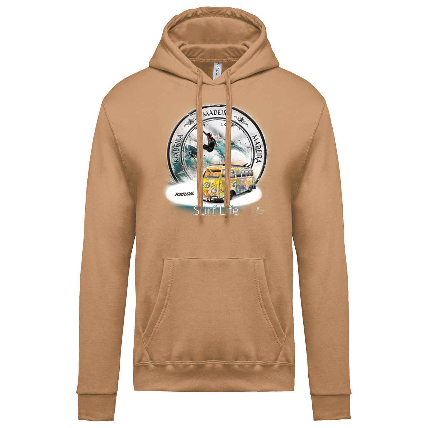 Sweatshirt Kariban com Capuz Surf Life Ilha da Madeira