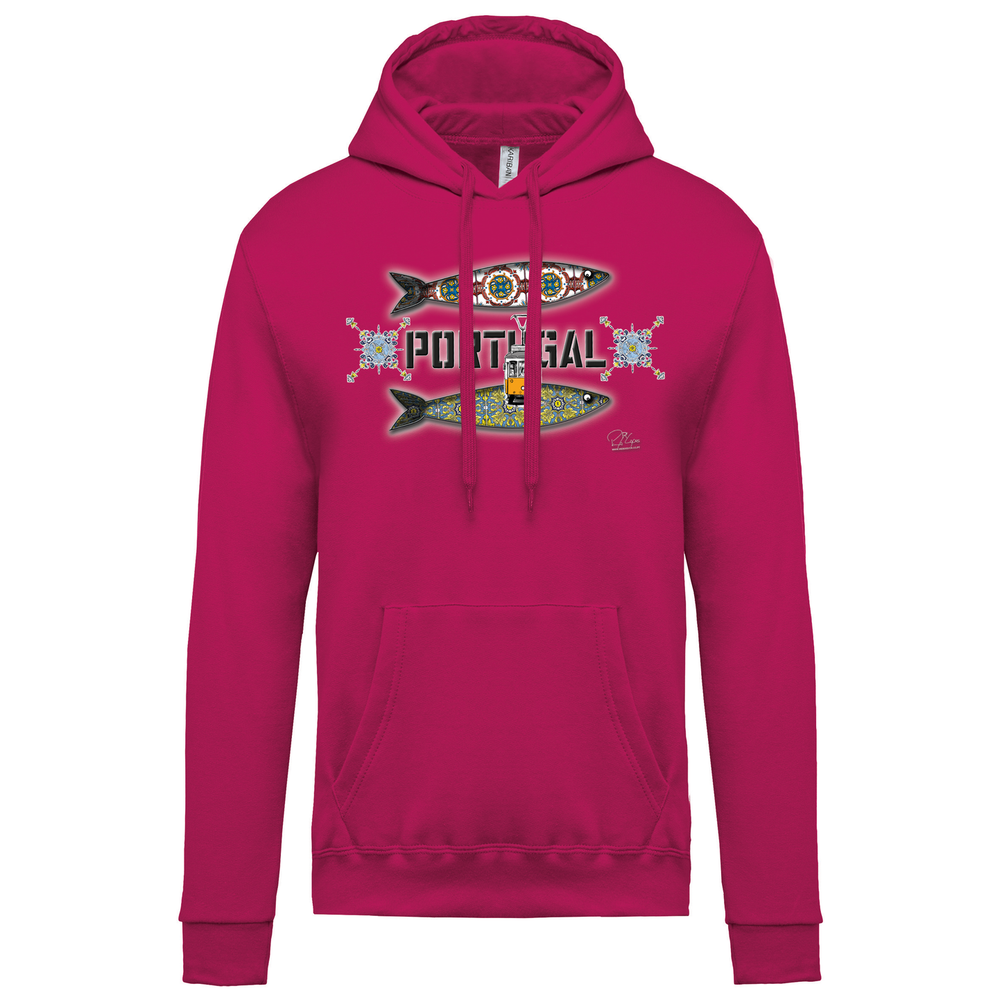 Sweatshirt Kariban com Capuz Duas Sardinhas Coimbra