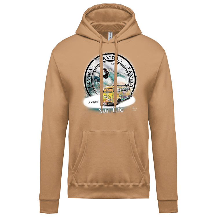 Sweatshirt Kariban com Capuz Surf Life Tavira
