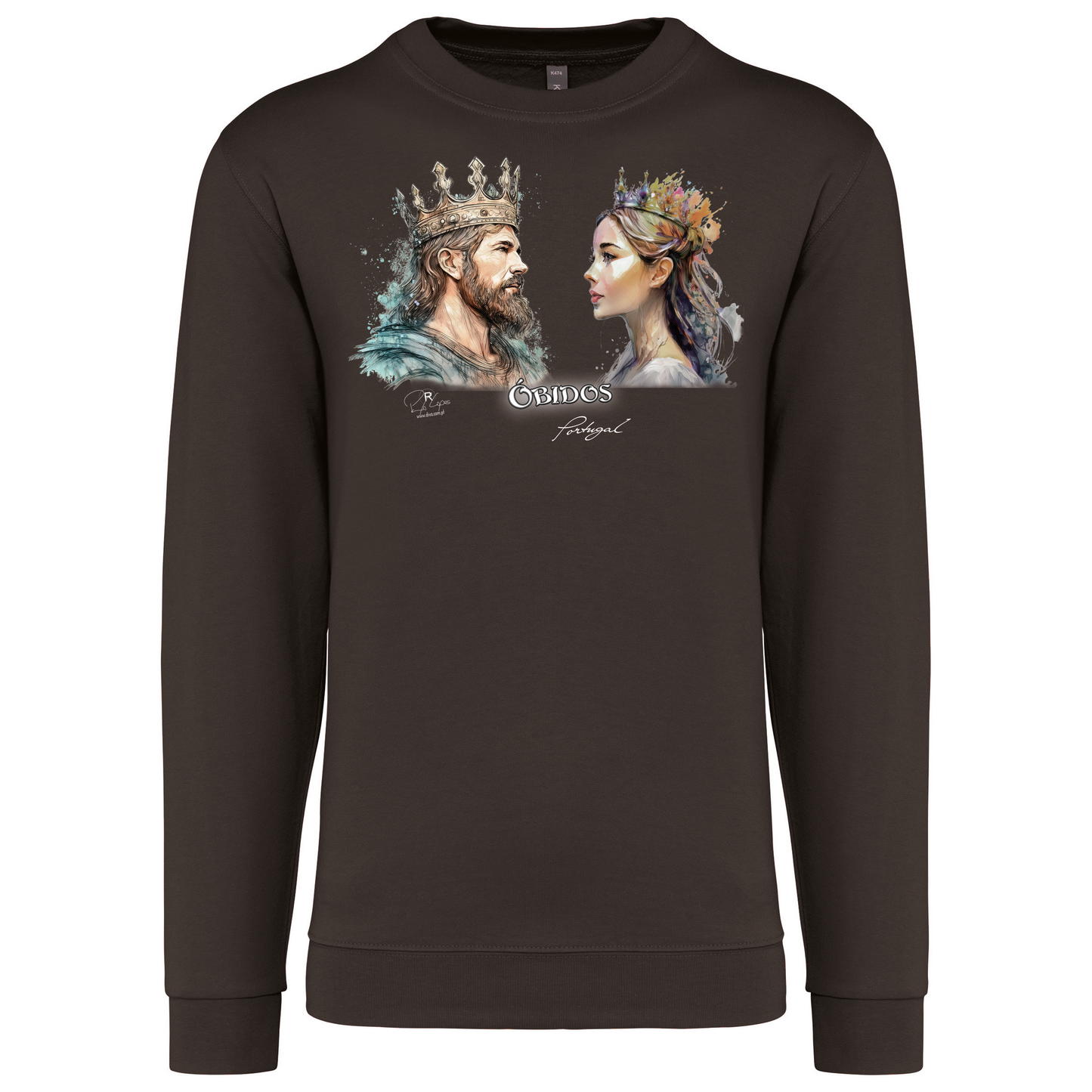 Sweatshirt Kariban sem Capuz King and Queen Óbidos
