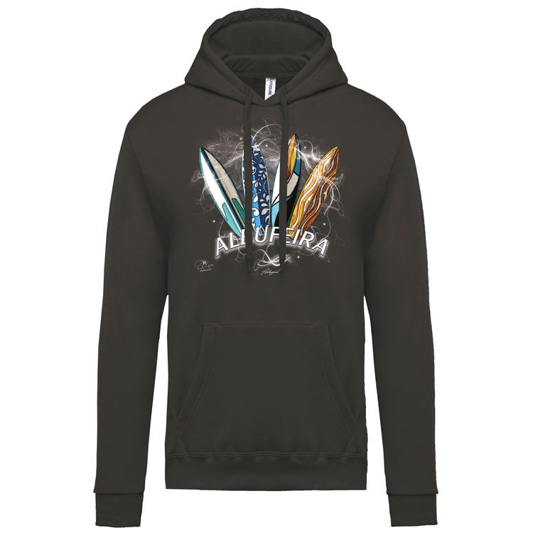 Sweatshirt Kariban com Capuz Surfboards Albufeira