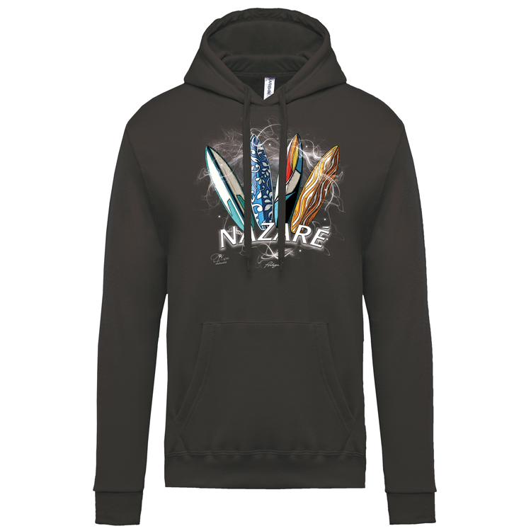 Sweatshirt Kariban com Capuz Surfboards Nazaré