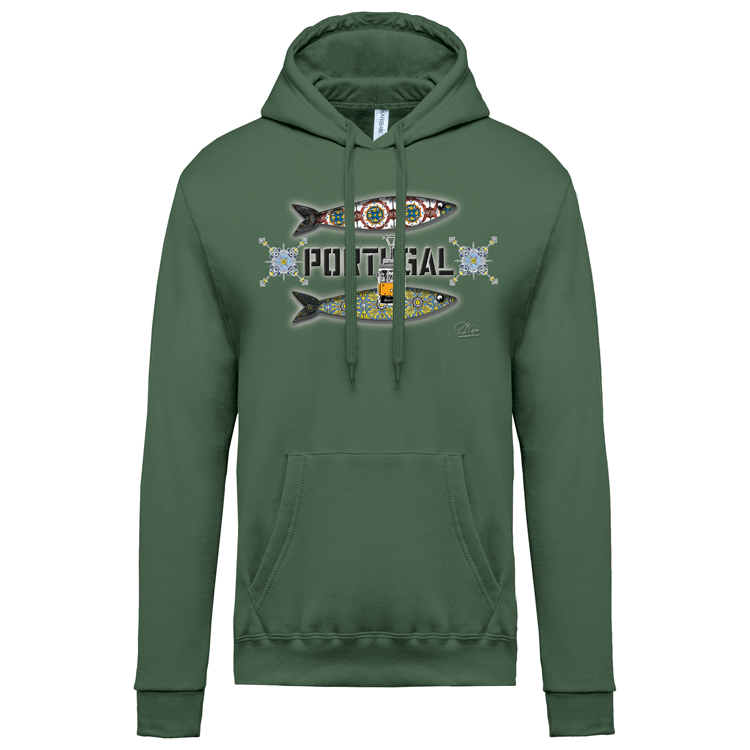 Sweatshirt Kariban com Capuz Duas Sardinhas Coimbra