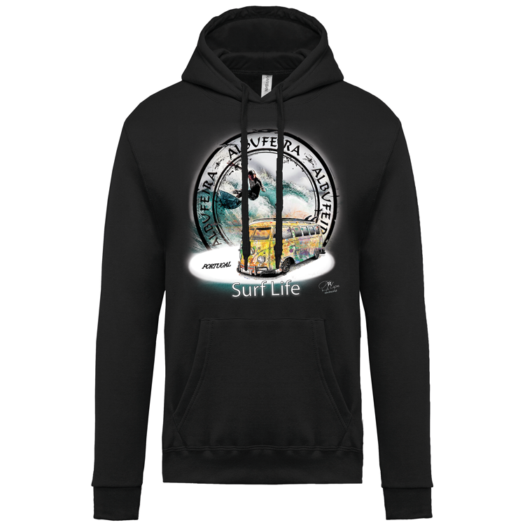 Sweatshirt Kariban com Capuz Surf Life Albufeira