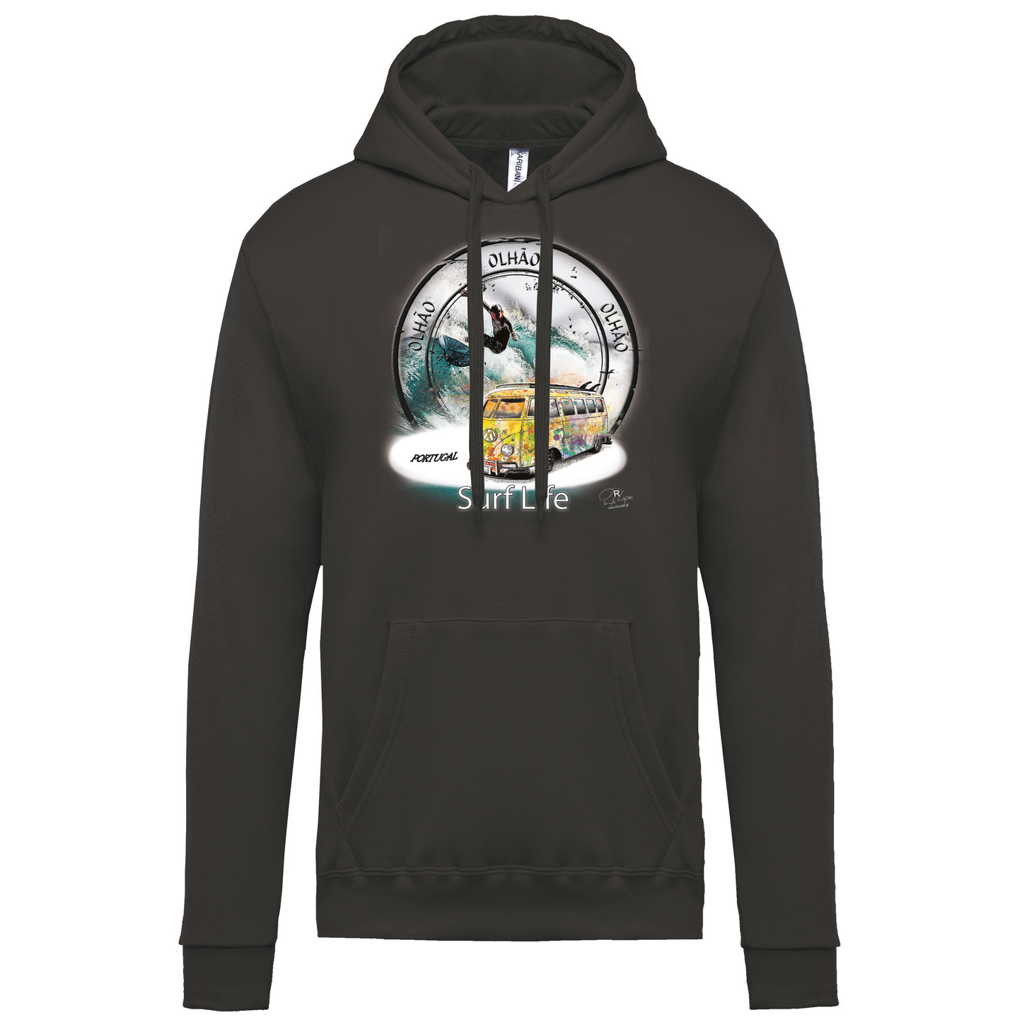 Sweatshirt Kariban com Capuz Surf Life Olhão