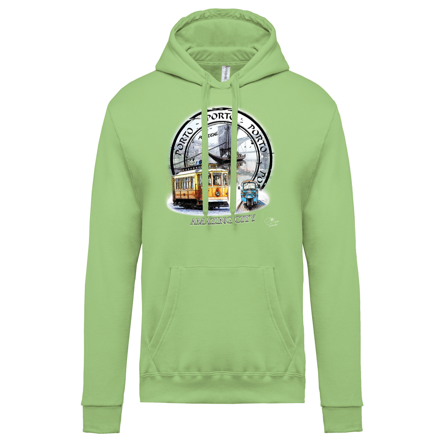 Sweatshirt Kariban com Capuz Amazing City Porto