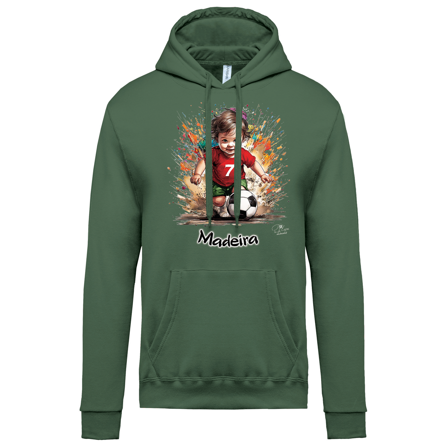 Sweatshirt Kariban com Capuz 7 Madeira