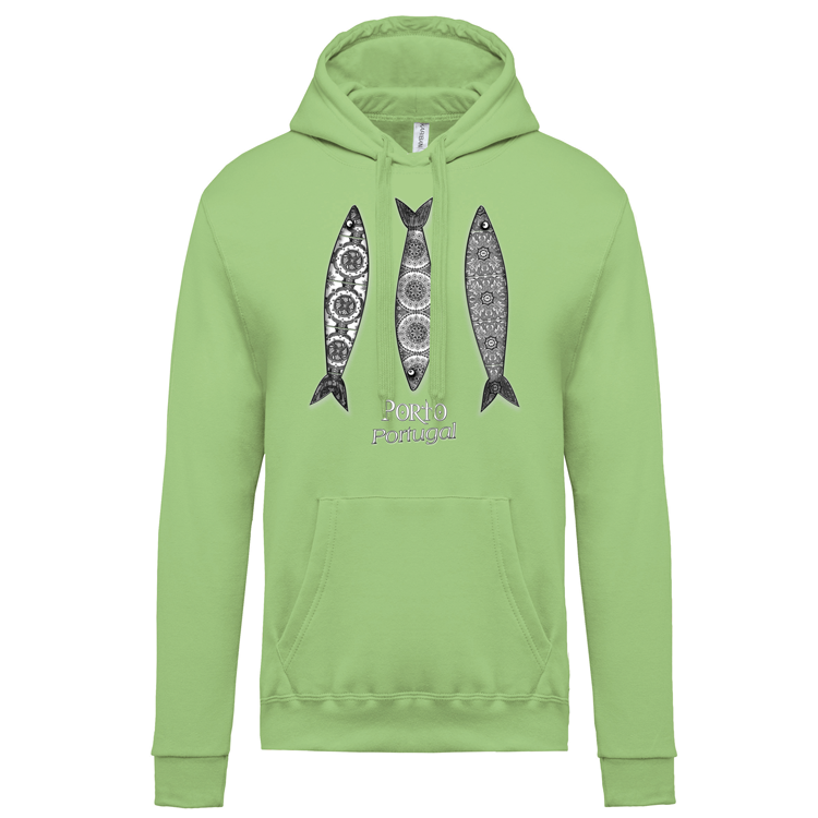 Sweatshirt Kariban com Capuz 3 Sardinhas Porto