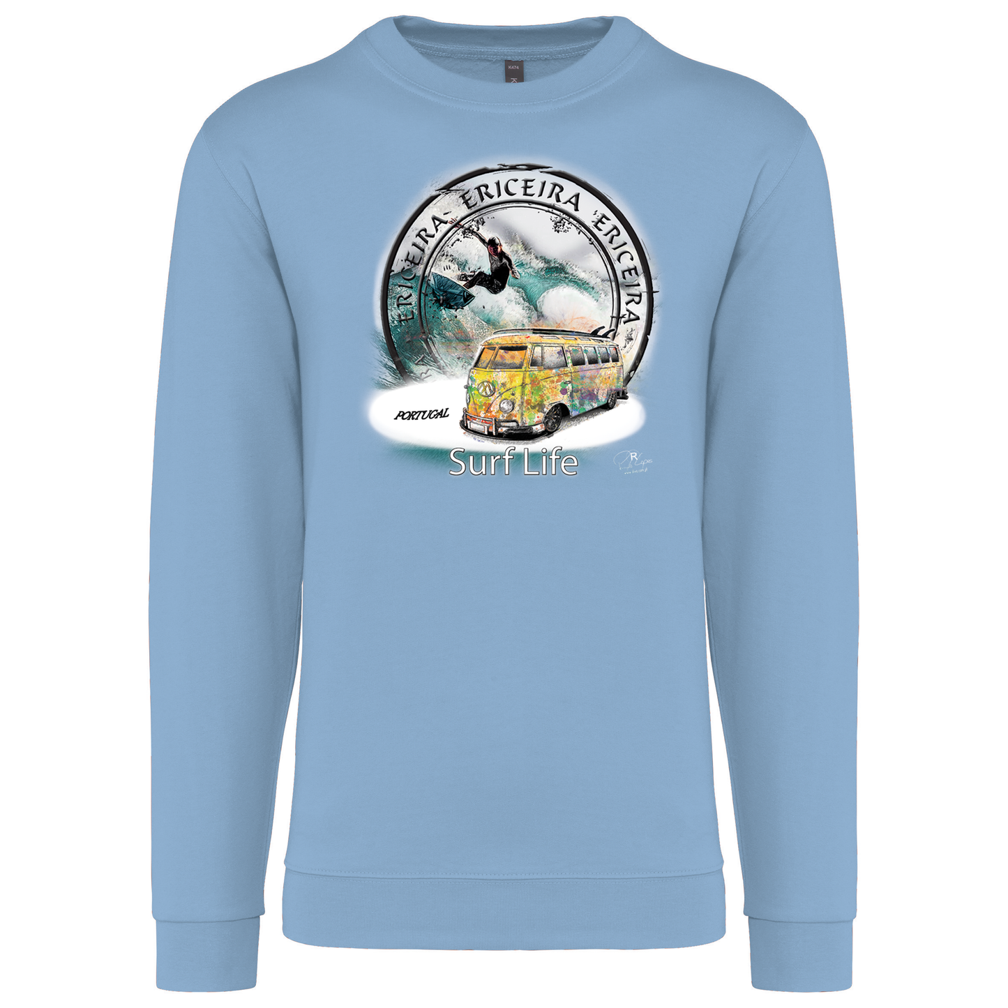 Sweatshirt Kariban sem Capuz Surf Life Ericeira