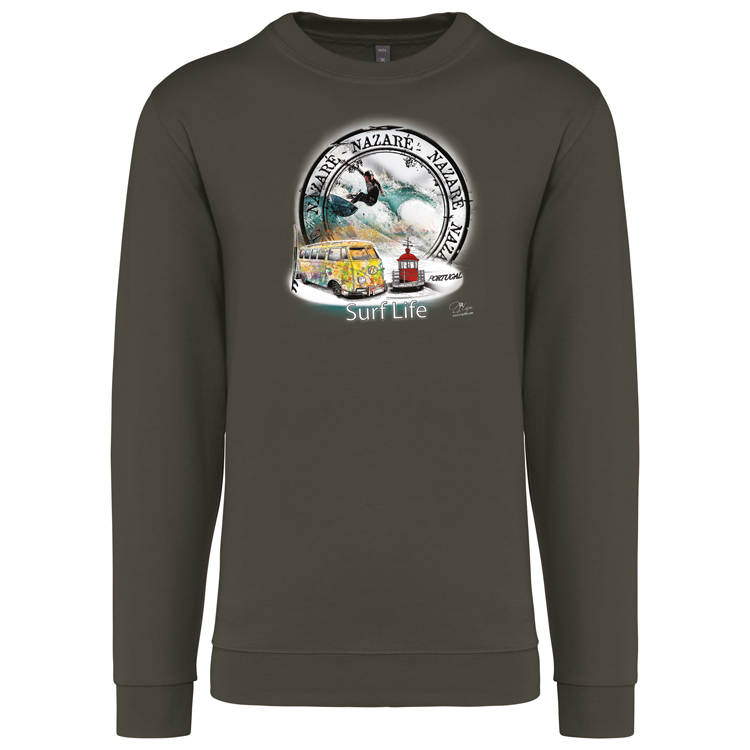 Sweatshirt Kariban sem Capuz Surf Life Nazaré