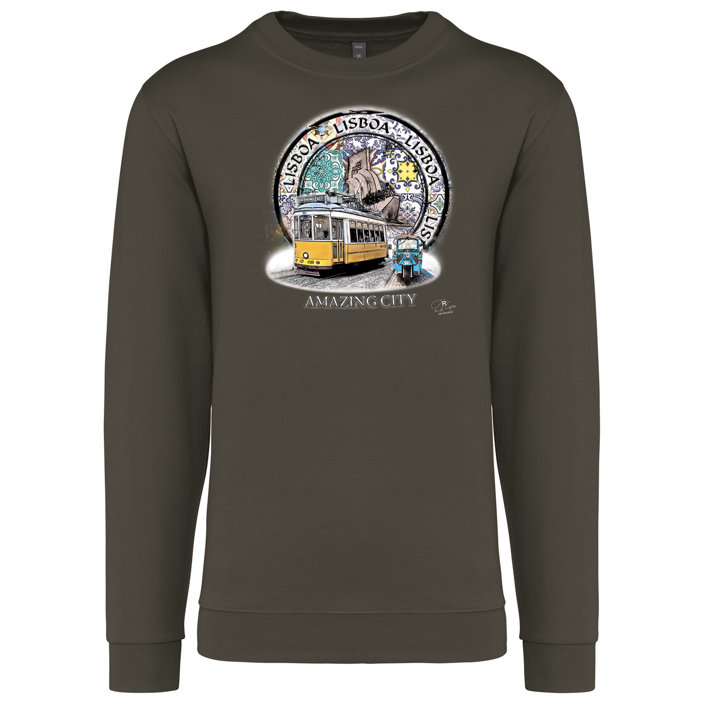 Sweatshirt Kariban sem Capuz Amazing City Lisboa