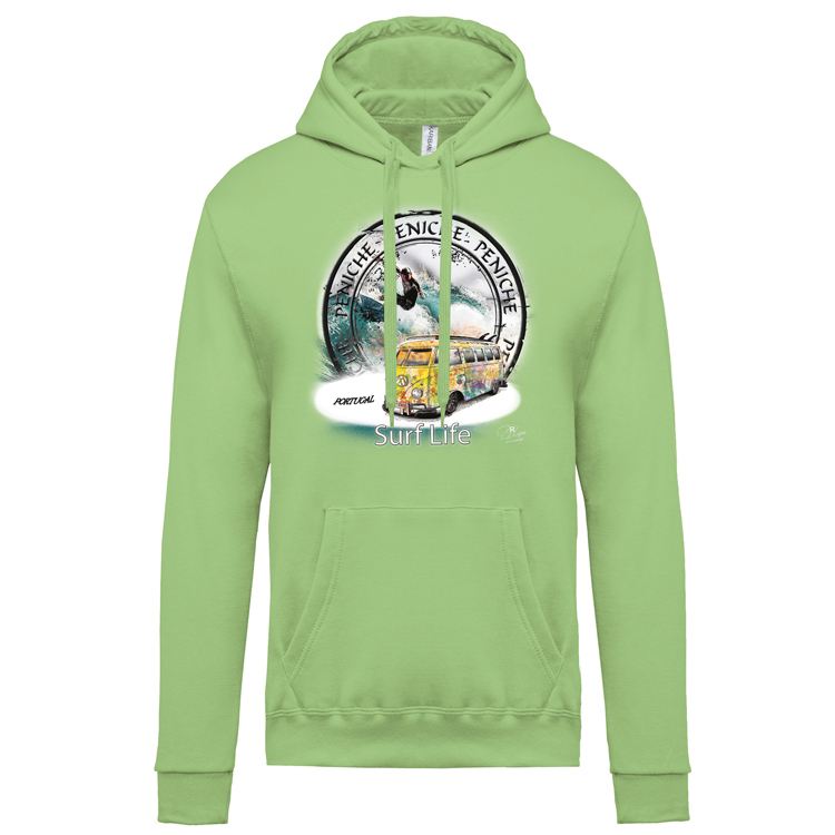 Sweatshirt Kariban com Capuz Surf Life Peniche