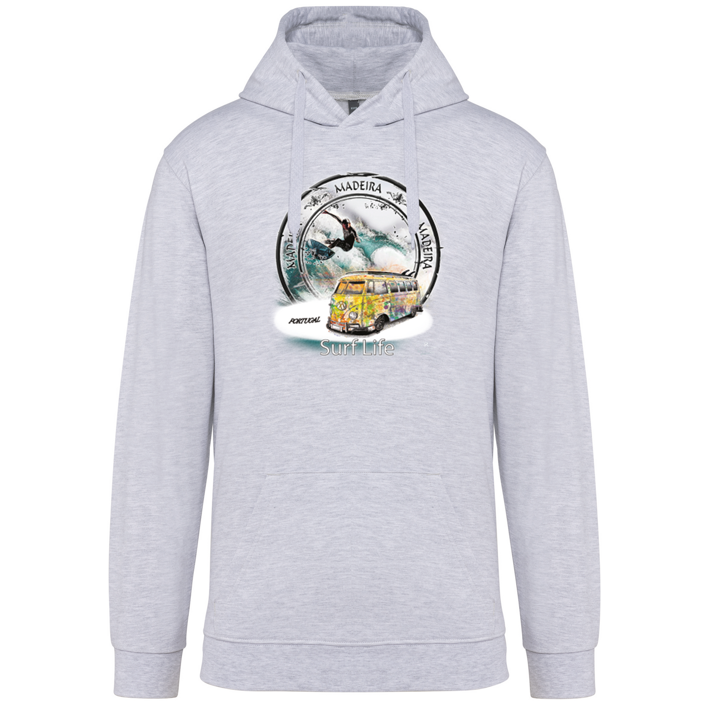 Sweatshirt Kariban com Capuz Surf Life Ilha da Madeira