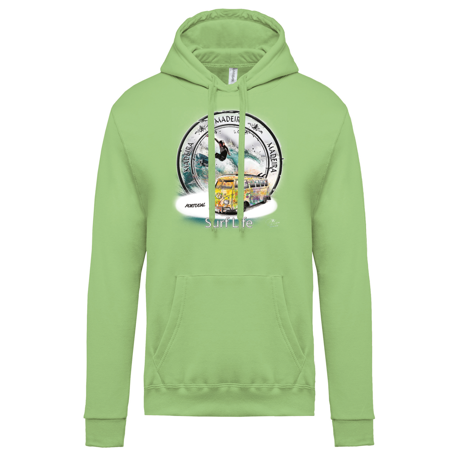 Sweatshirt Kariban com Capuz Surf Life Ilha da Madeira